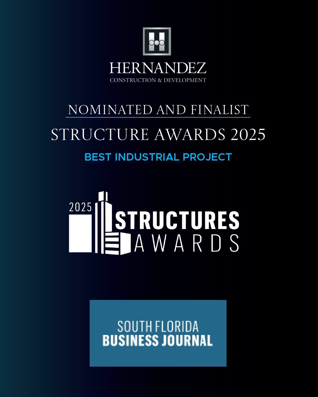 Nominated and finalist in the 2025 Structures Awards of South Florida.