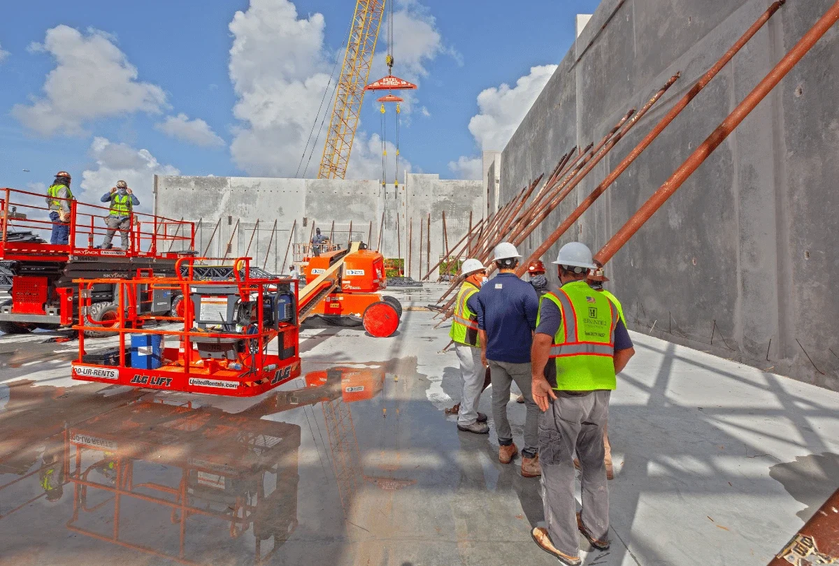 Trade partners at a Hernandez Development & Construction construction site